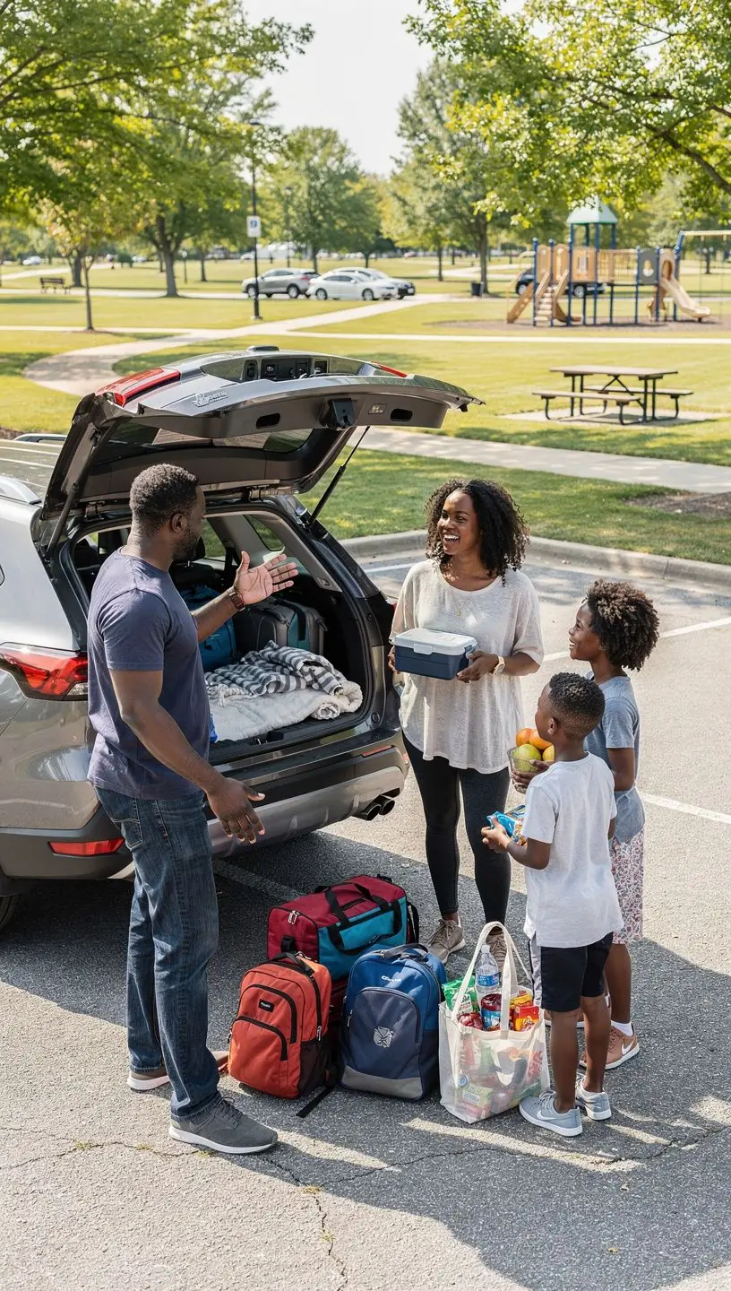 Samochód osobowy zarysowany na parkingu, ilustrujący potrzebę ubezpieczenia od odpowiedzialności cywilnej.